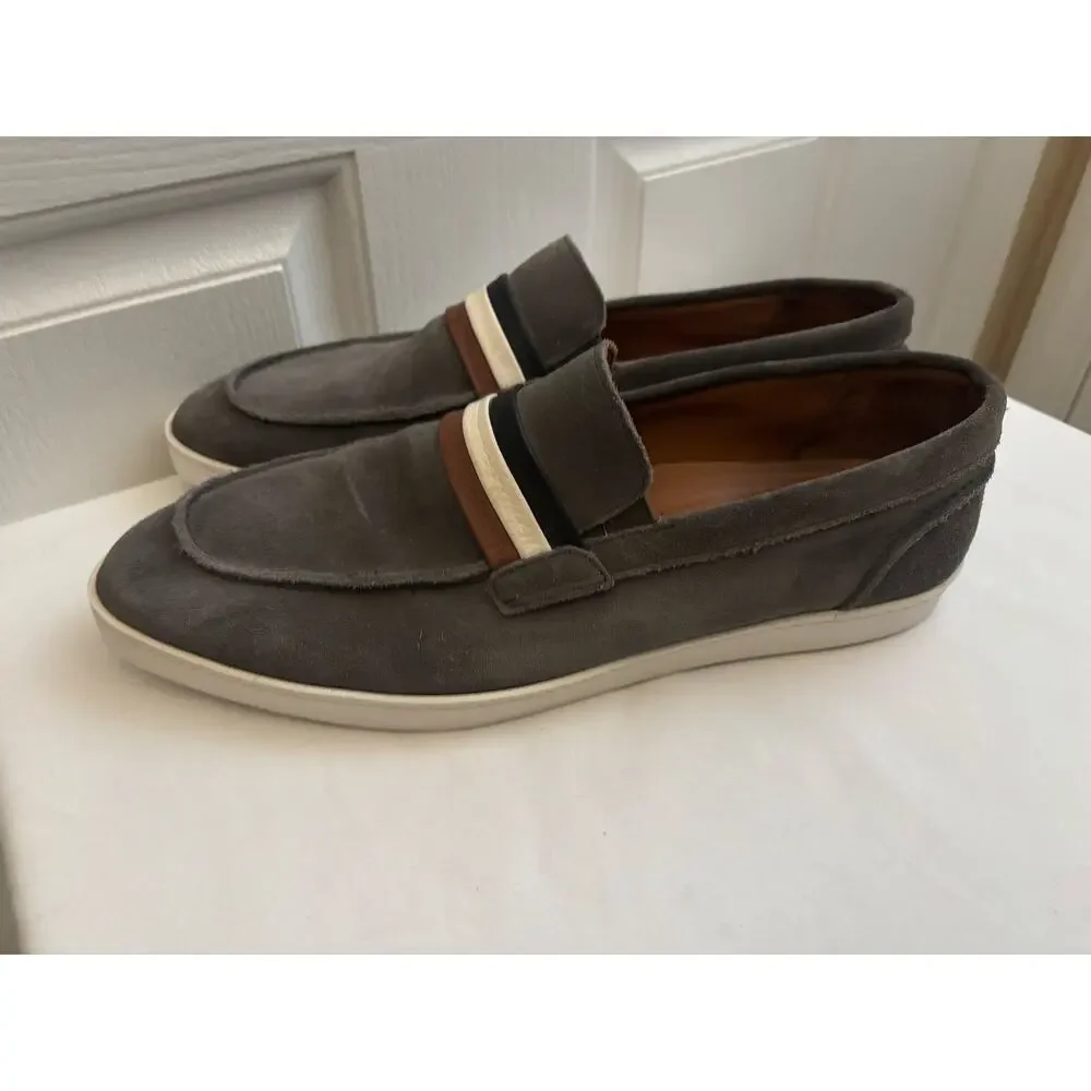 Allen Edmonds Randolph Loafers Men 11D Gray Suede Slip On Shoes